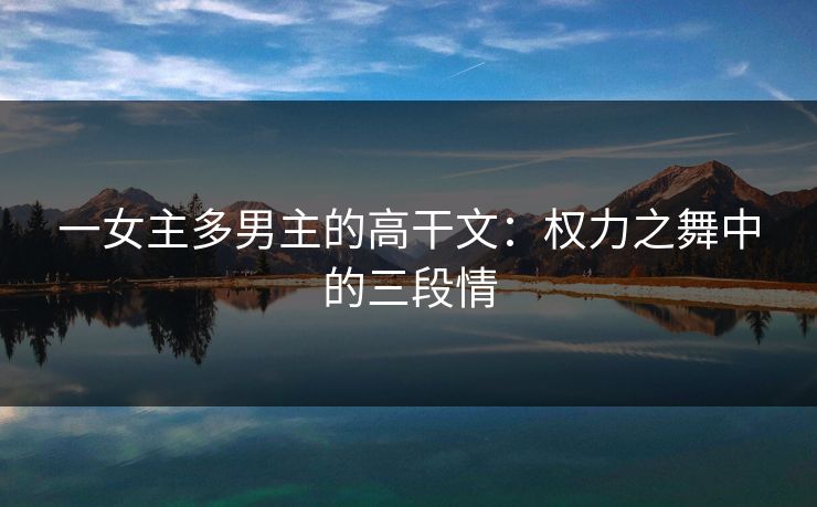 一女主多男主的高干文：权力之舞中的三段情